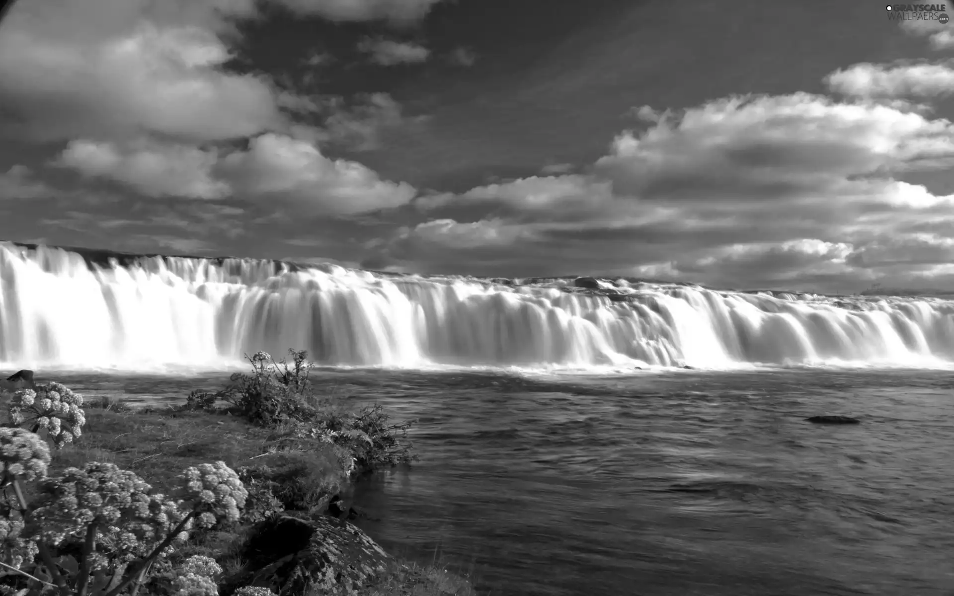 waterfall, Sky