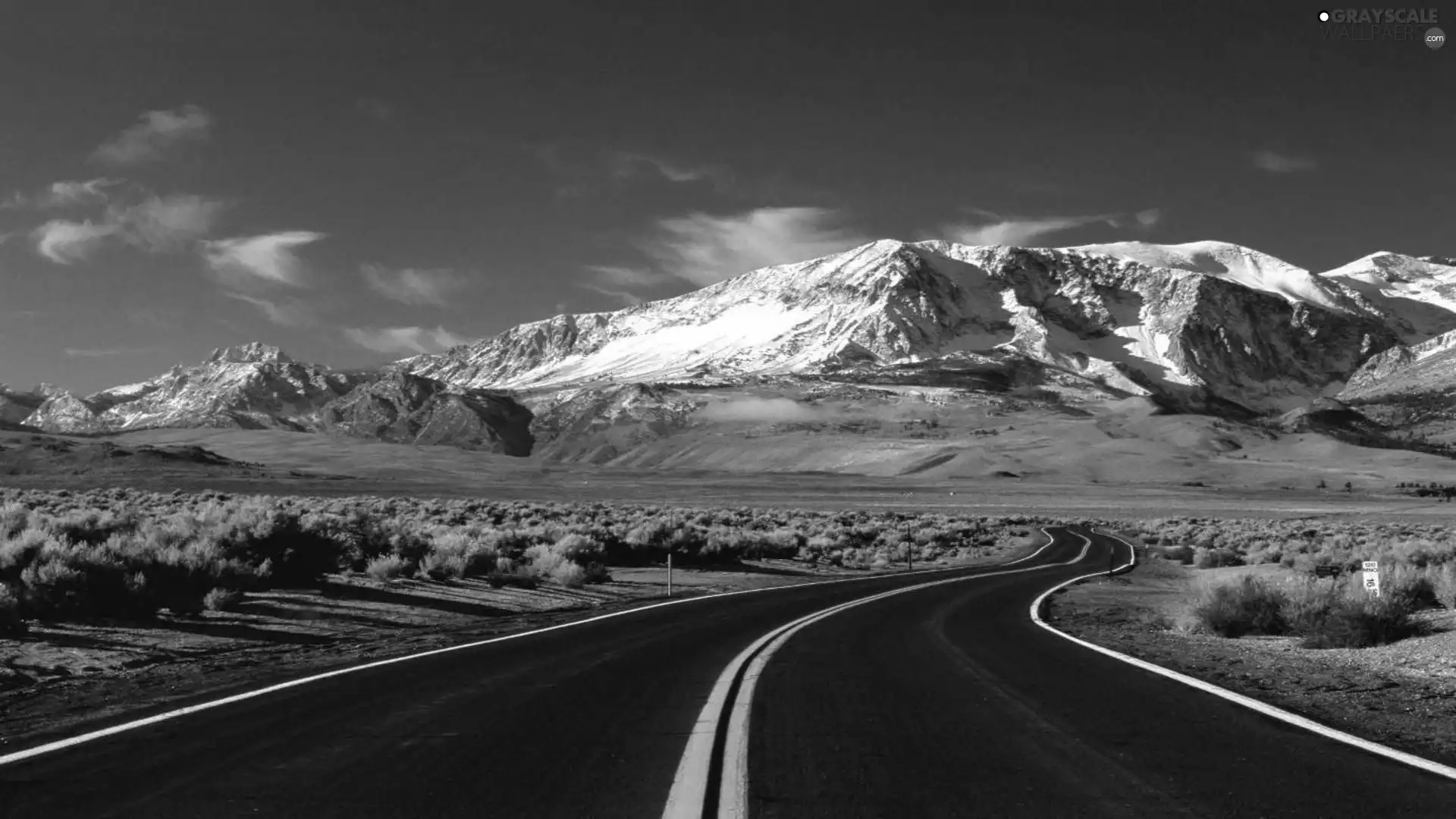 Sky, Mountains, Way