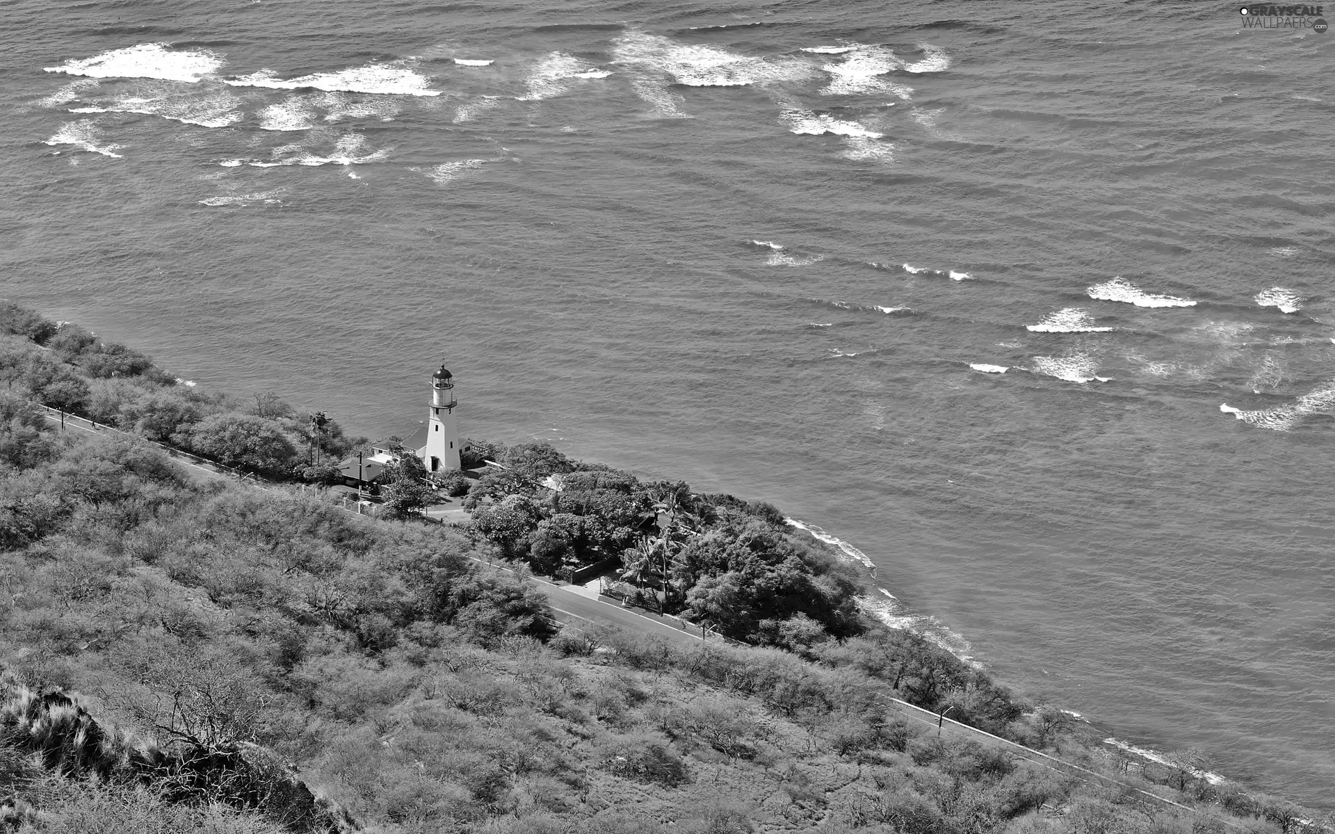 sea, maritime, slope, Lighthouse