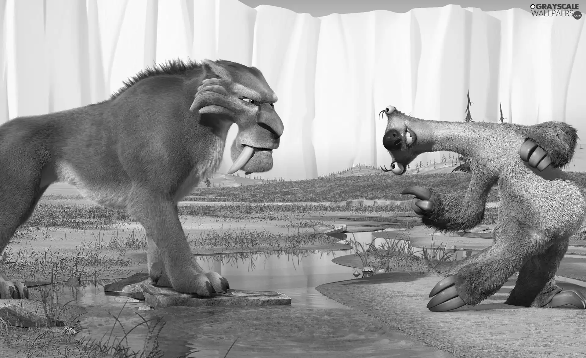 Ice Age 2, sloth, tiger, Ice Age