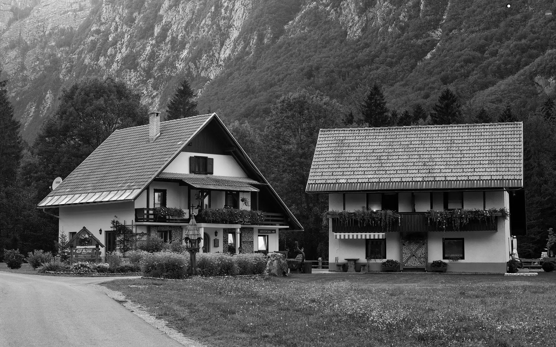 Slovenia, Mountains, Houses