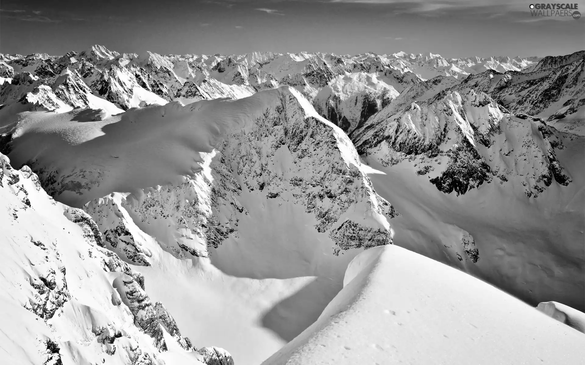 Mountains, snow