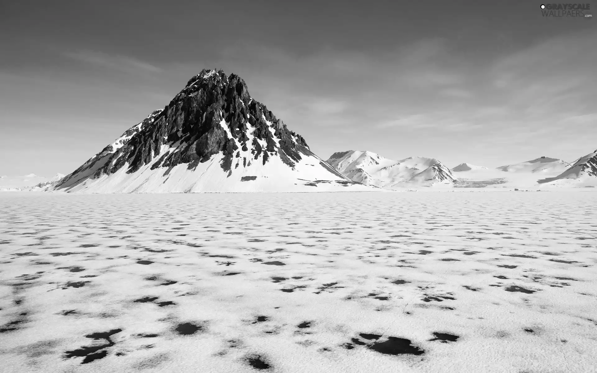 Mountains, snow