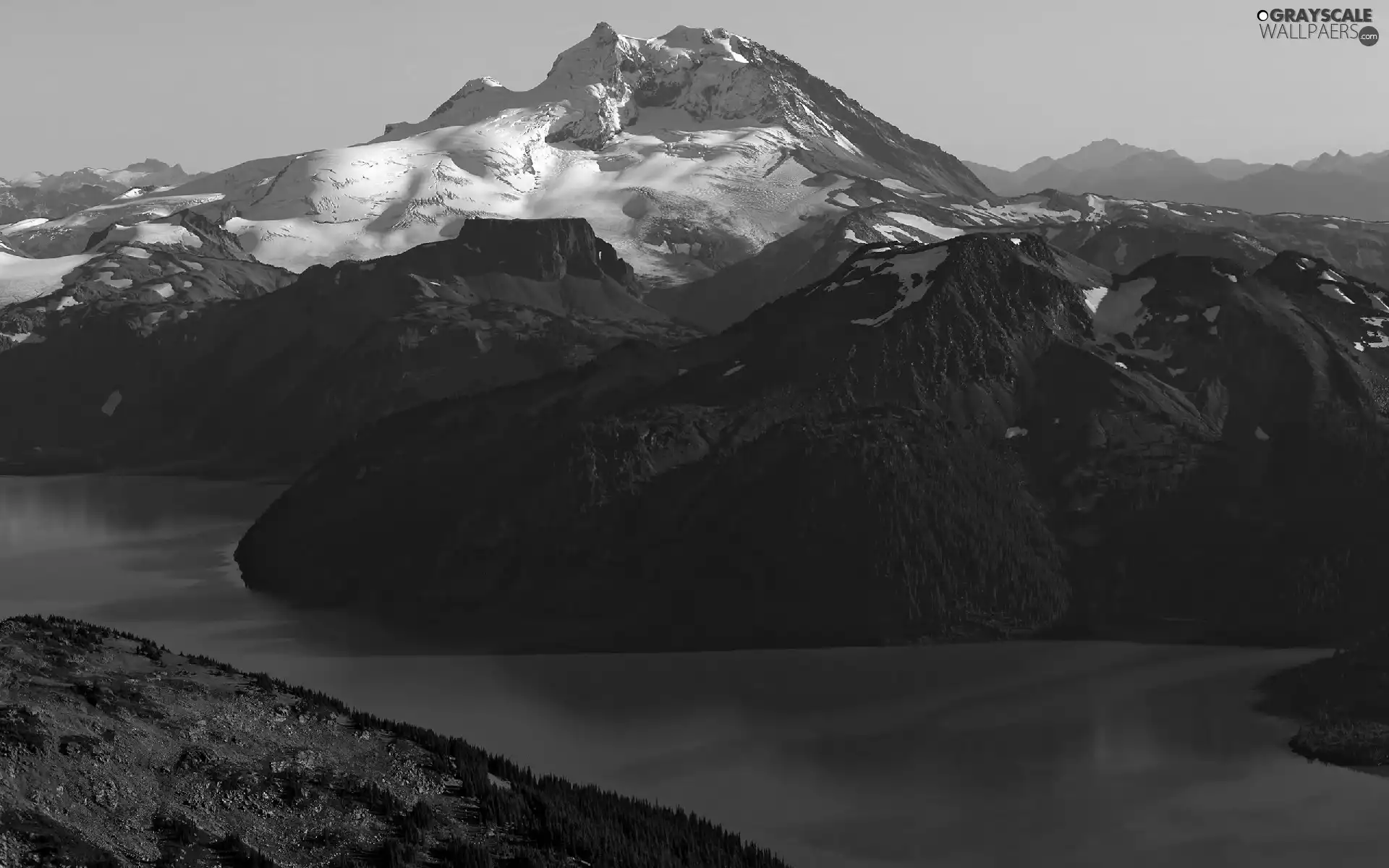 River, height, snow, Mountains