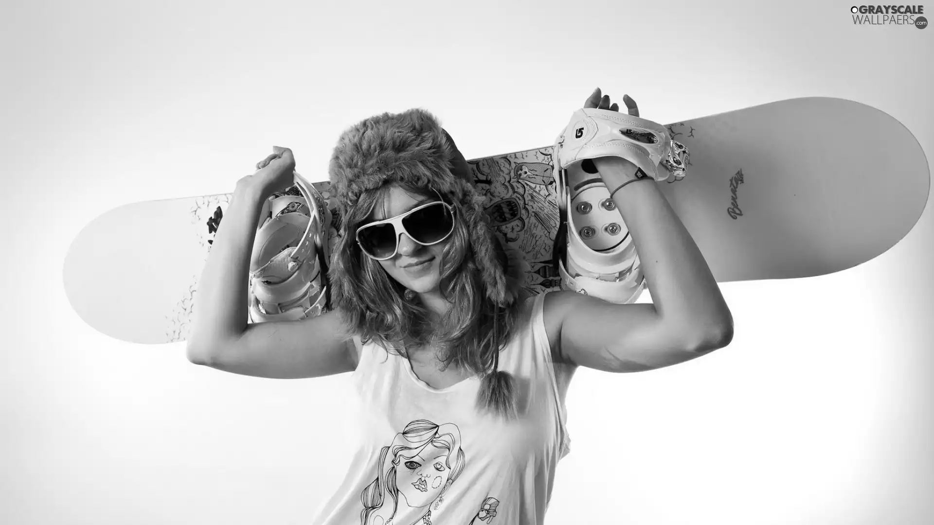 Women, Glasses, Snowbording, Hat