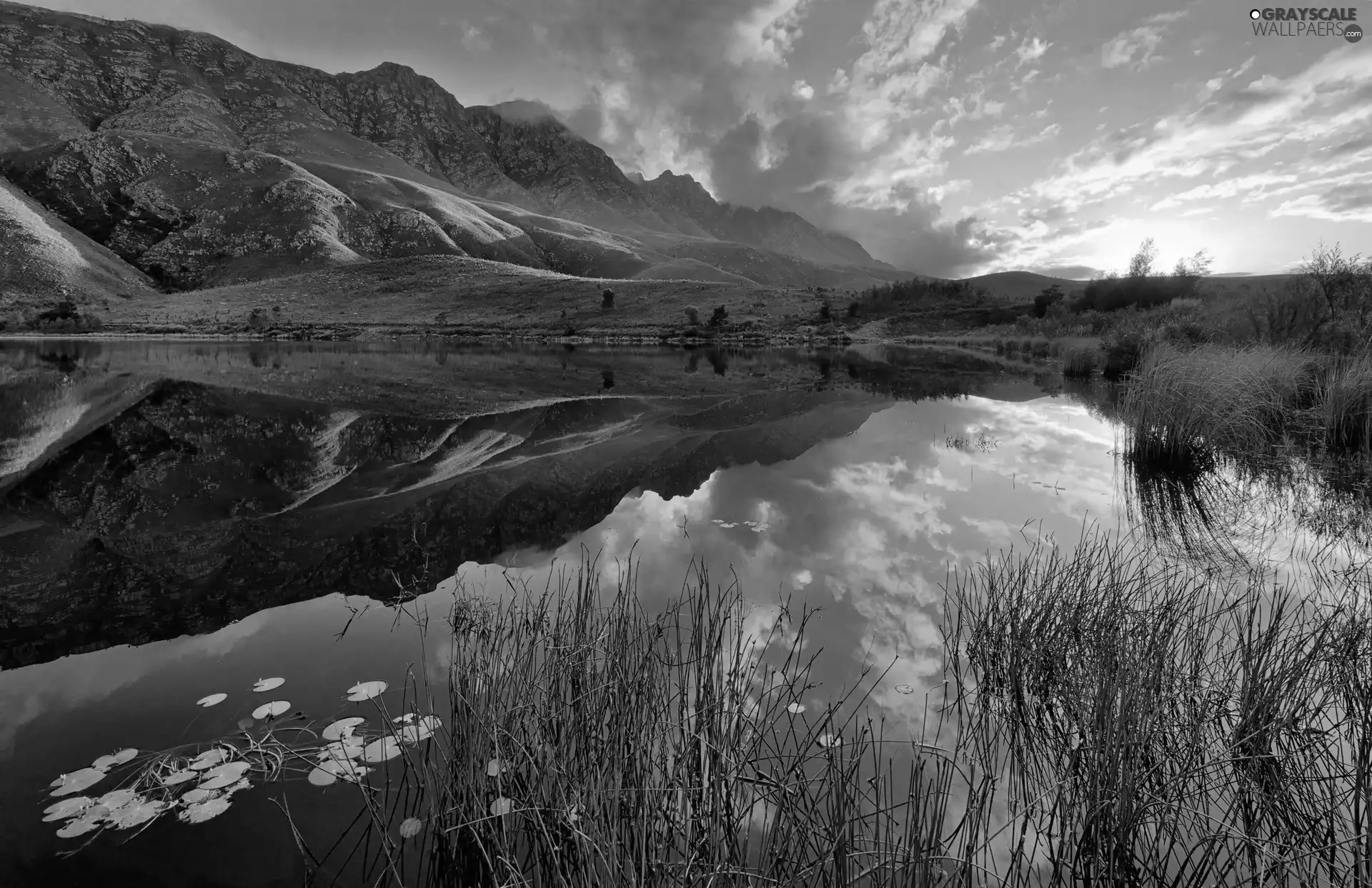 west, lake, South Africa, sun