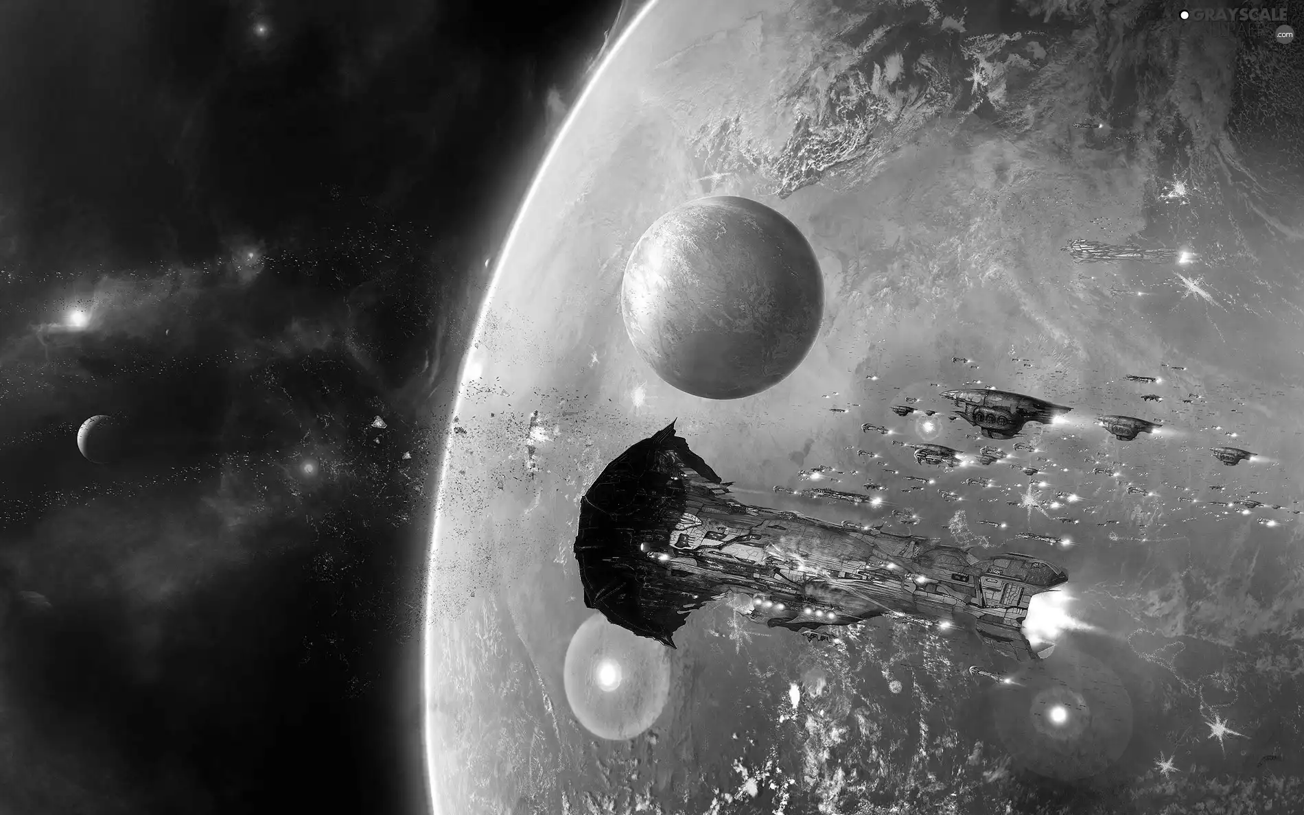 space, Planets, vehicles