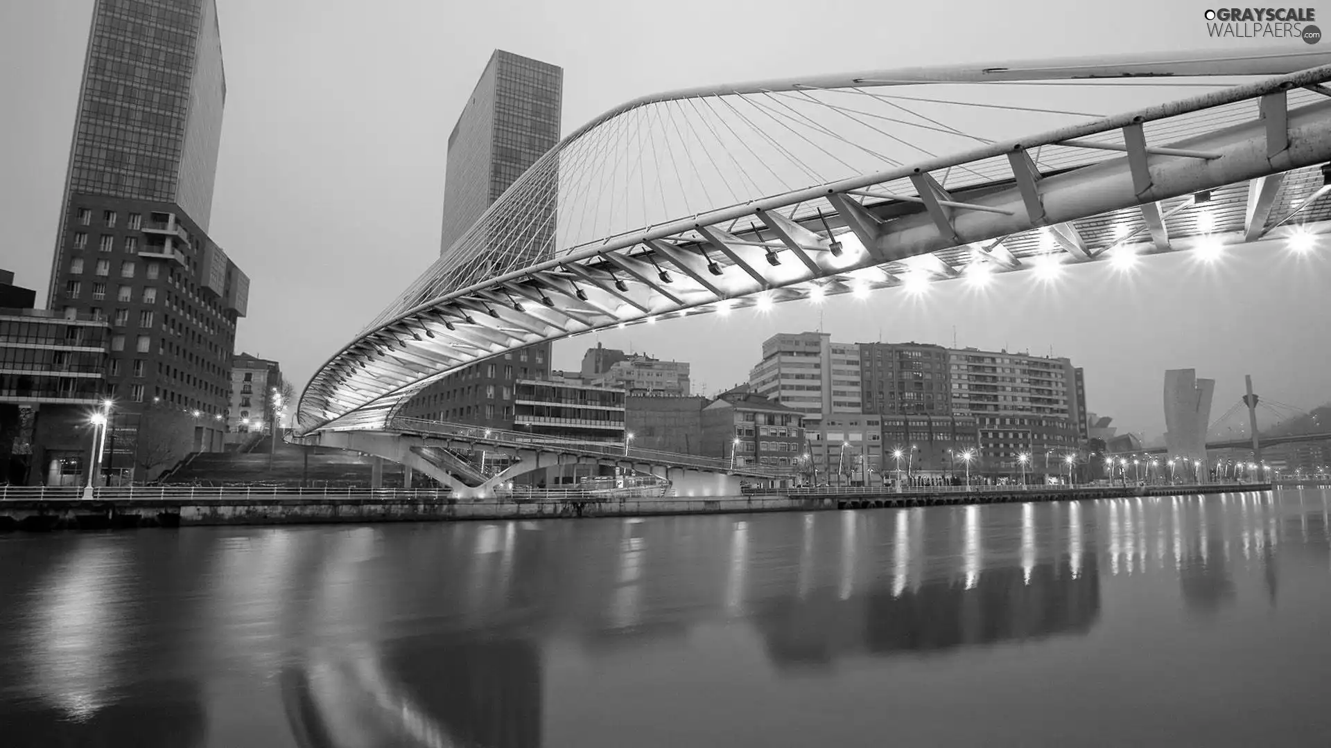 Spain, bridge, Bilbao