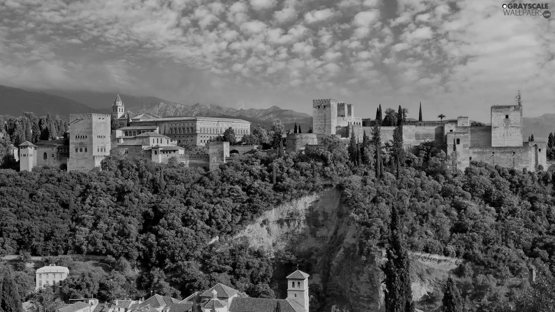 panorama, Granada, Spain, alhambra