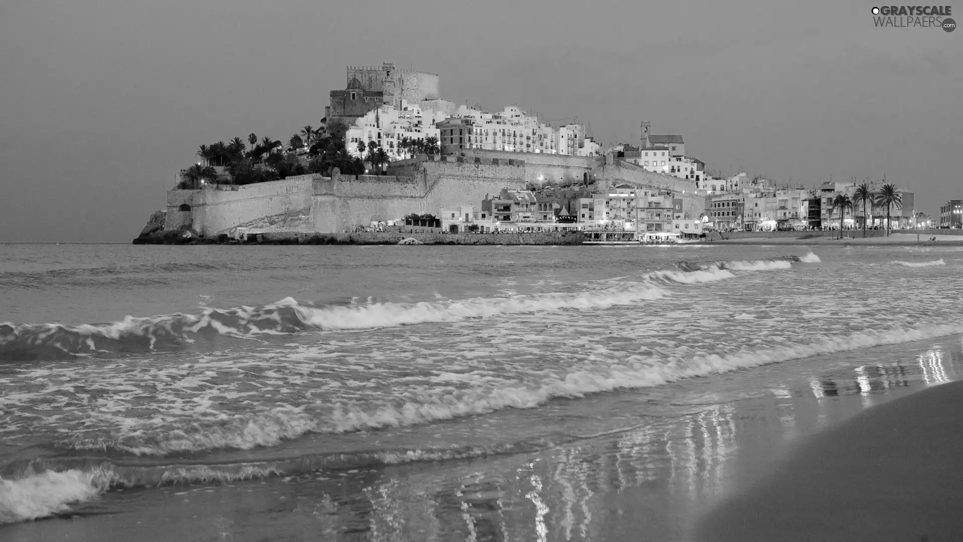 sea, Valencia, Spain, Town