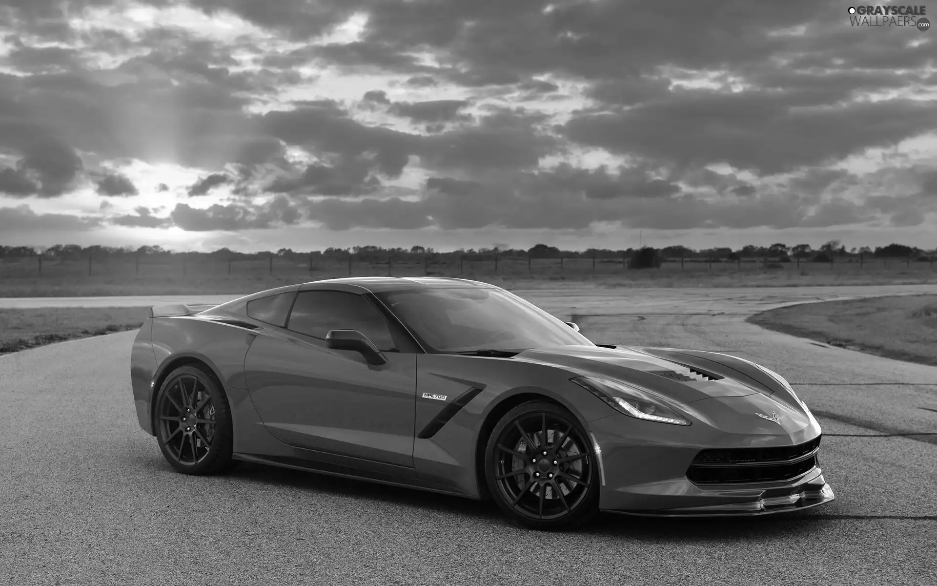 Sport, Chevrolet, west, sun, Way, Corvette C7