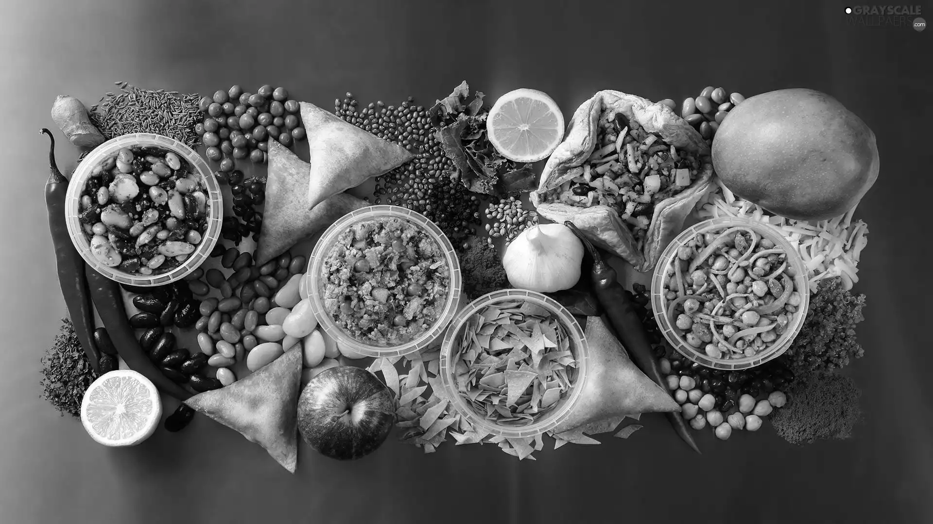 grains, sprouts, vegetables, Fruits, food