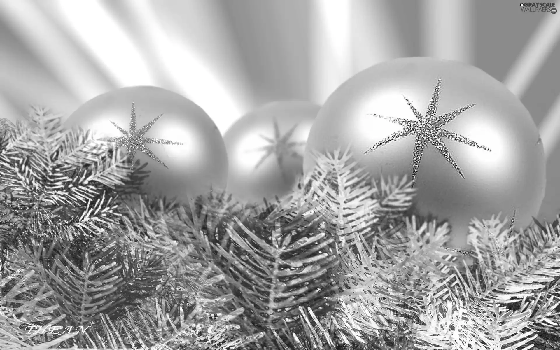 spruce, Silver, baubles