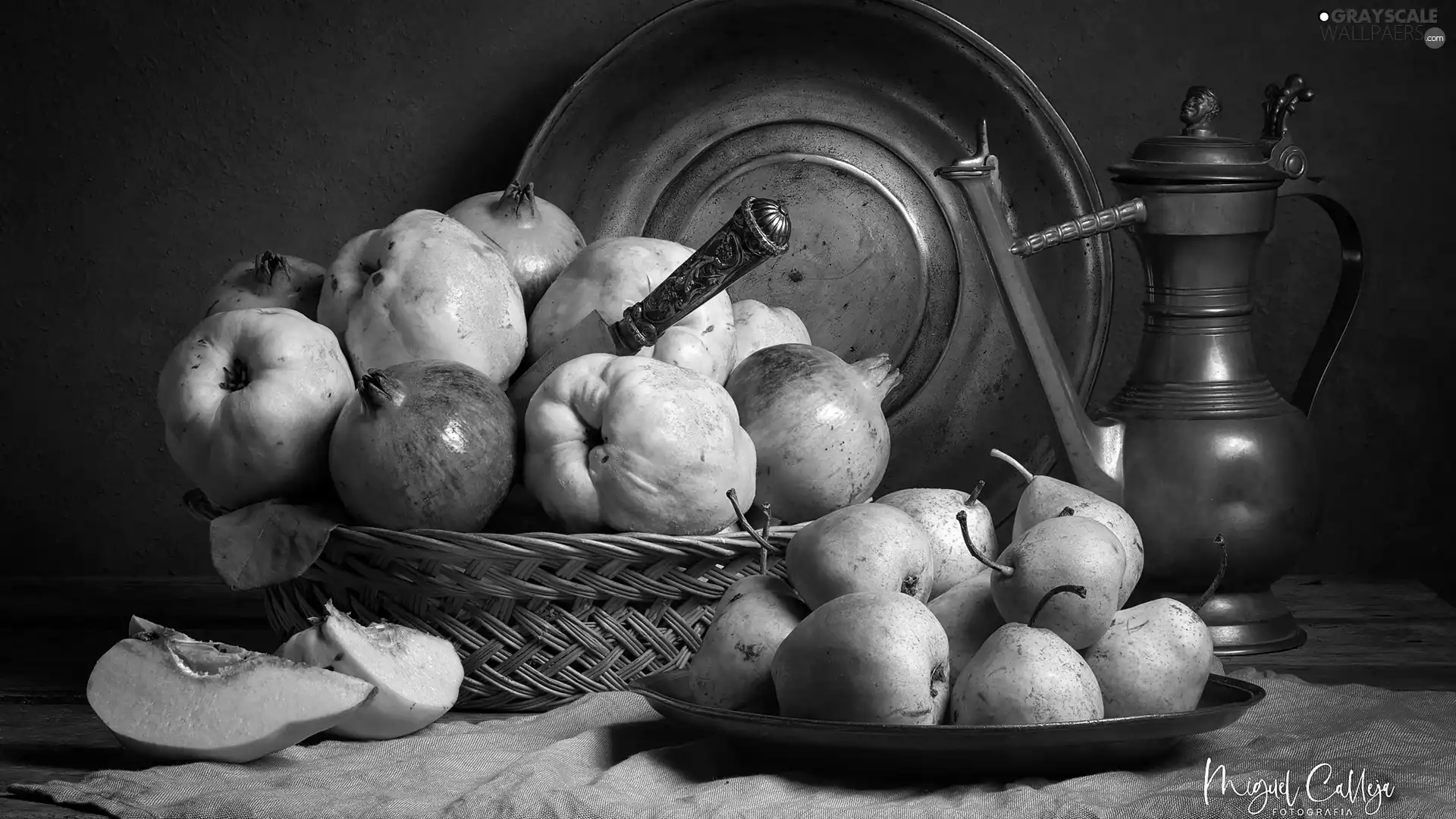 Stannic, truck concrete mixer, plate, apples, Fruits, jug, composition