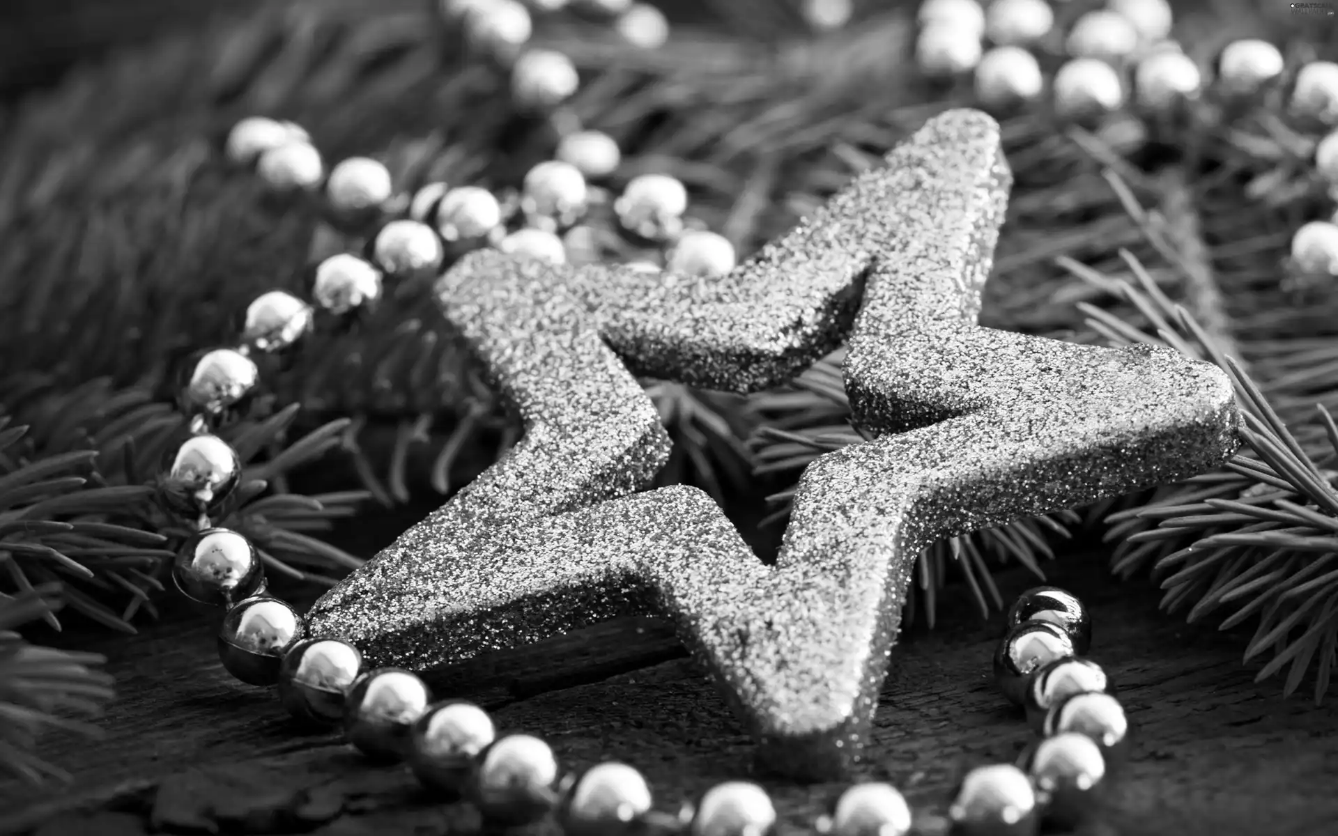 starfish, chaplet, decor, Golden automobile, Christmas