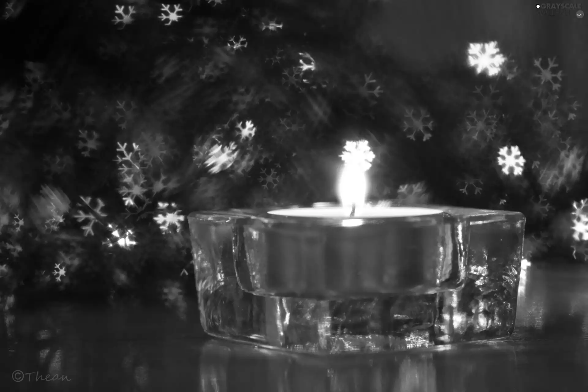 Bokeh, candlestick, Christmas, lights, Candle, Stars, decoration