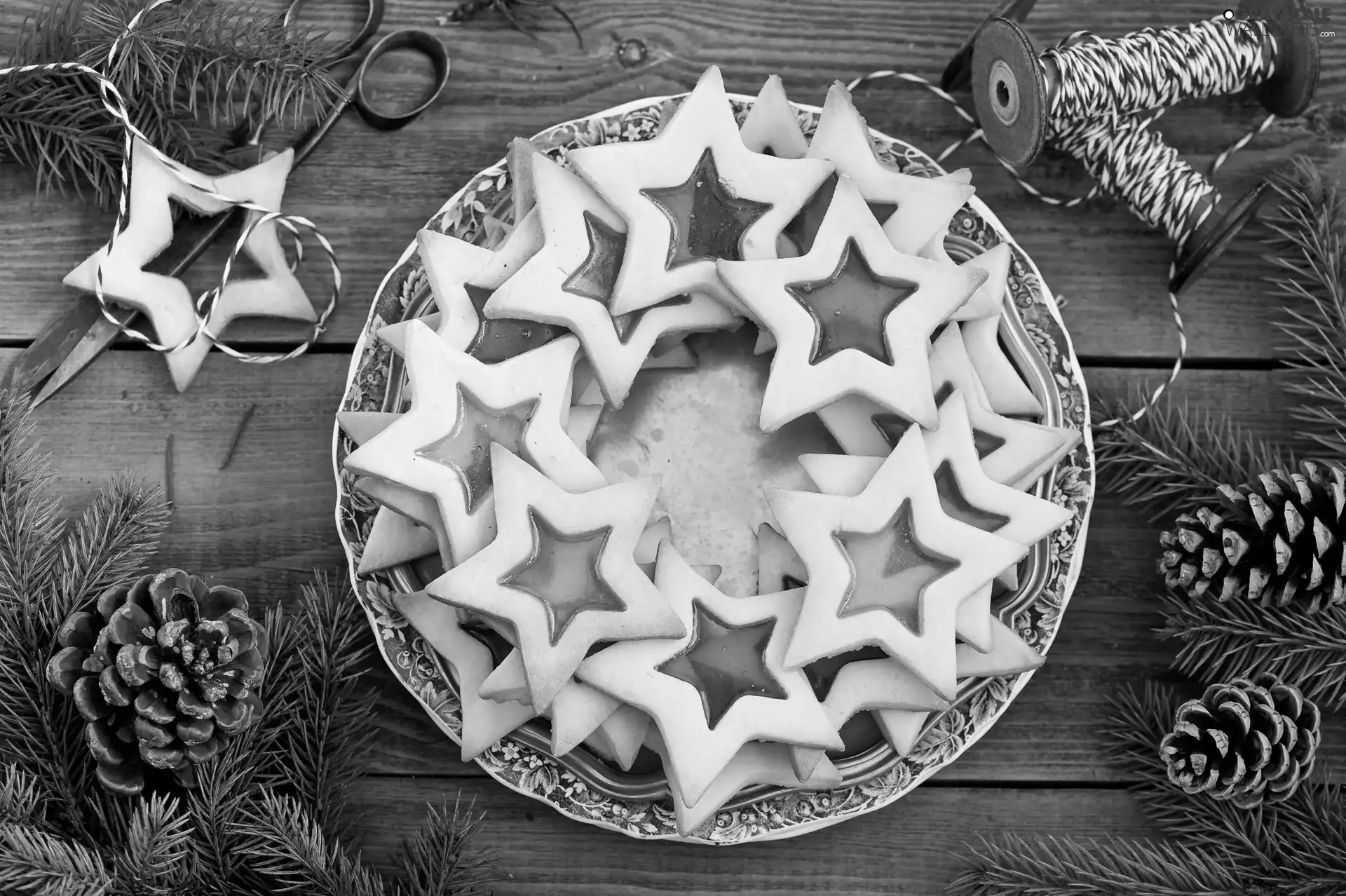 Stars, plate, Cookies