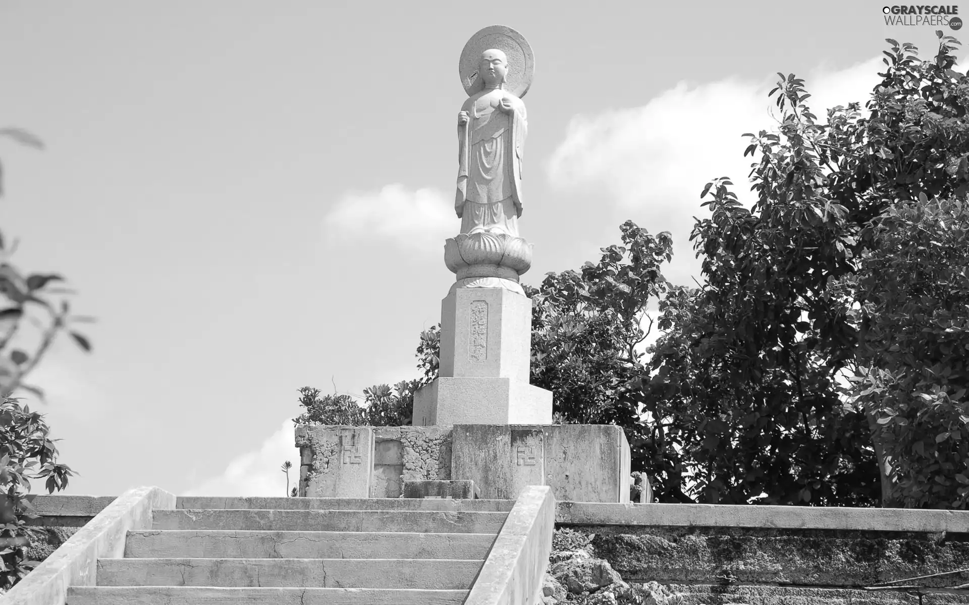 india, Stairs, Statue monument
