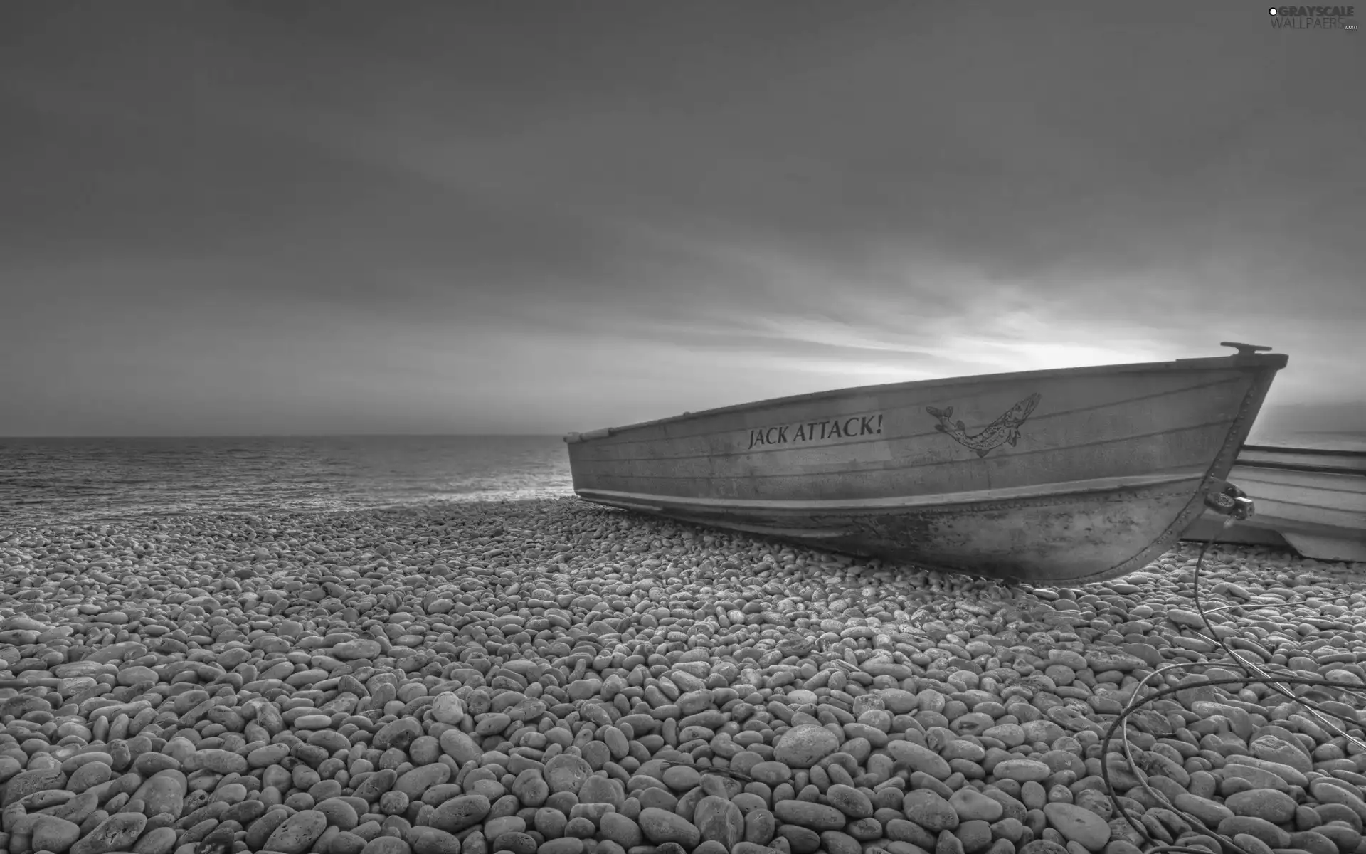 sea, west, Stones, Boat, Beaches, sun