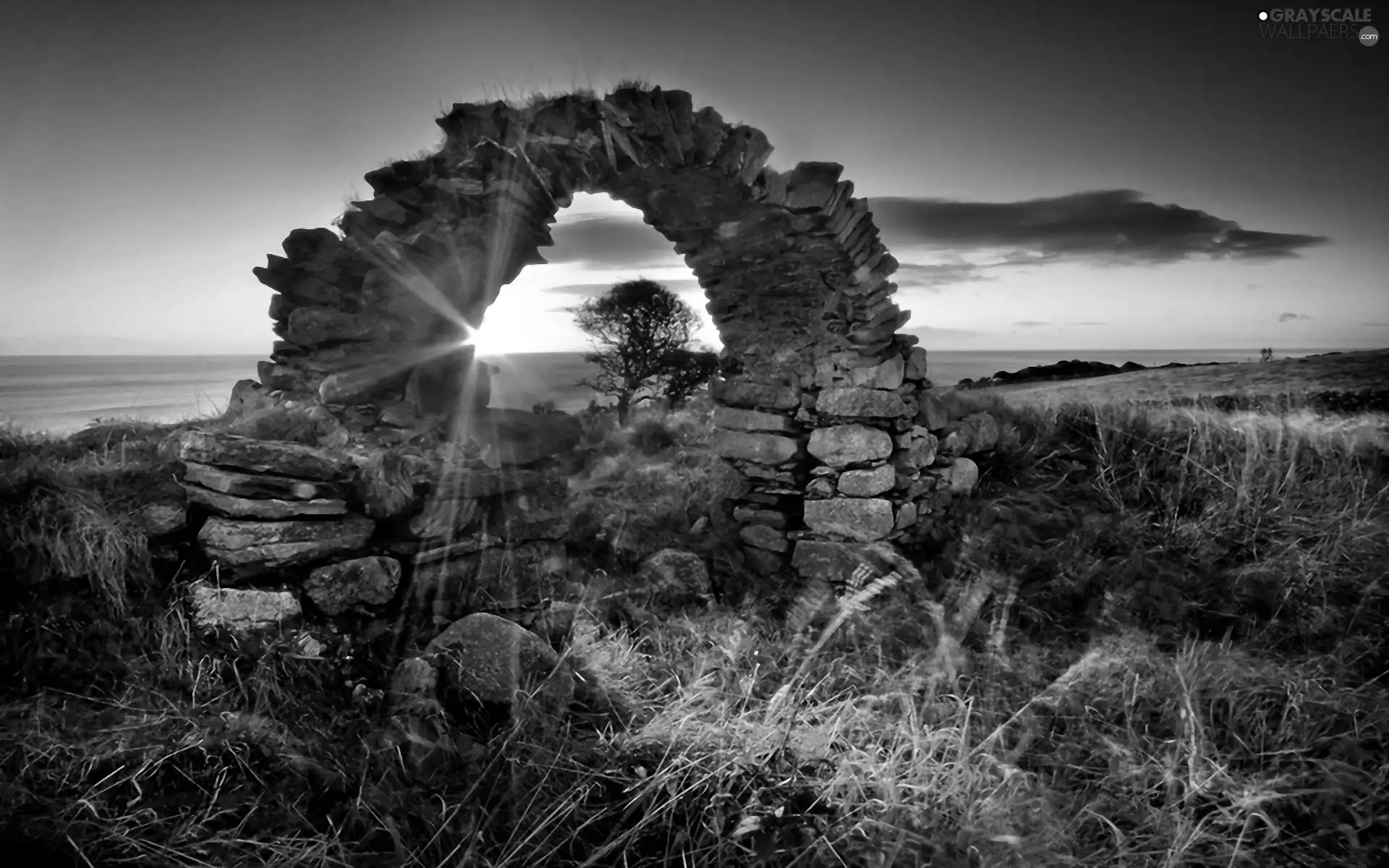 clouds, Great Sunsets, Stones