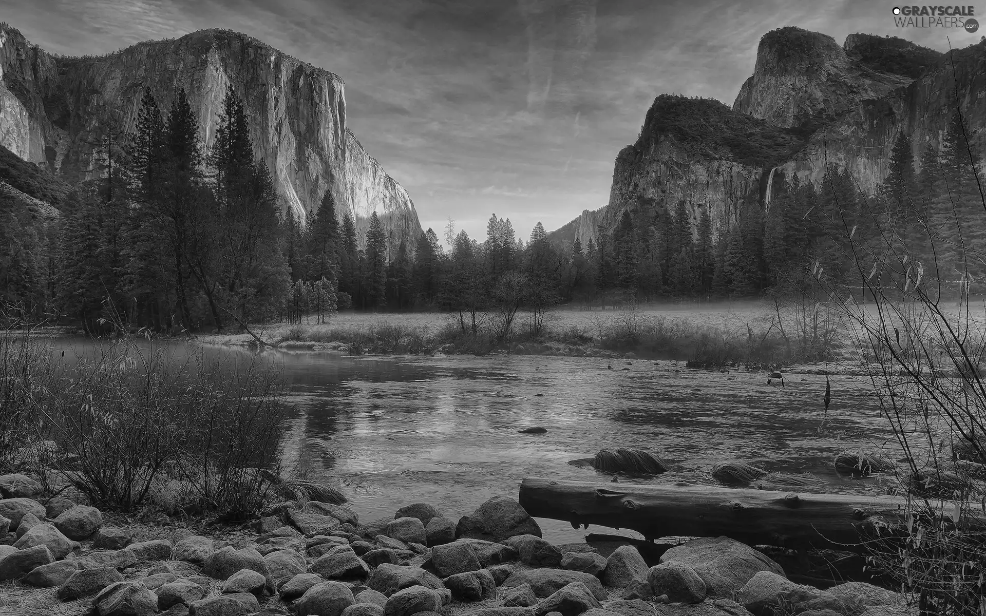 Stones, Mountains, River