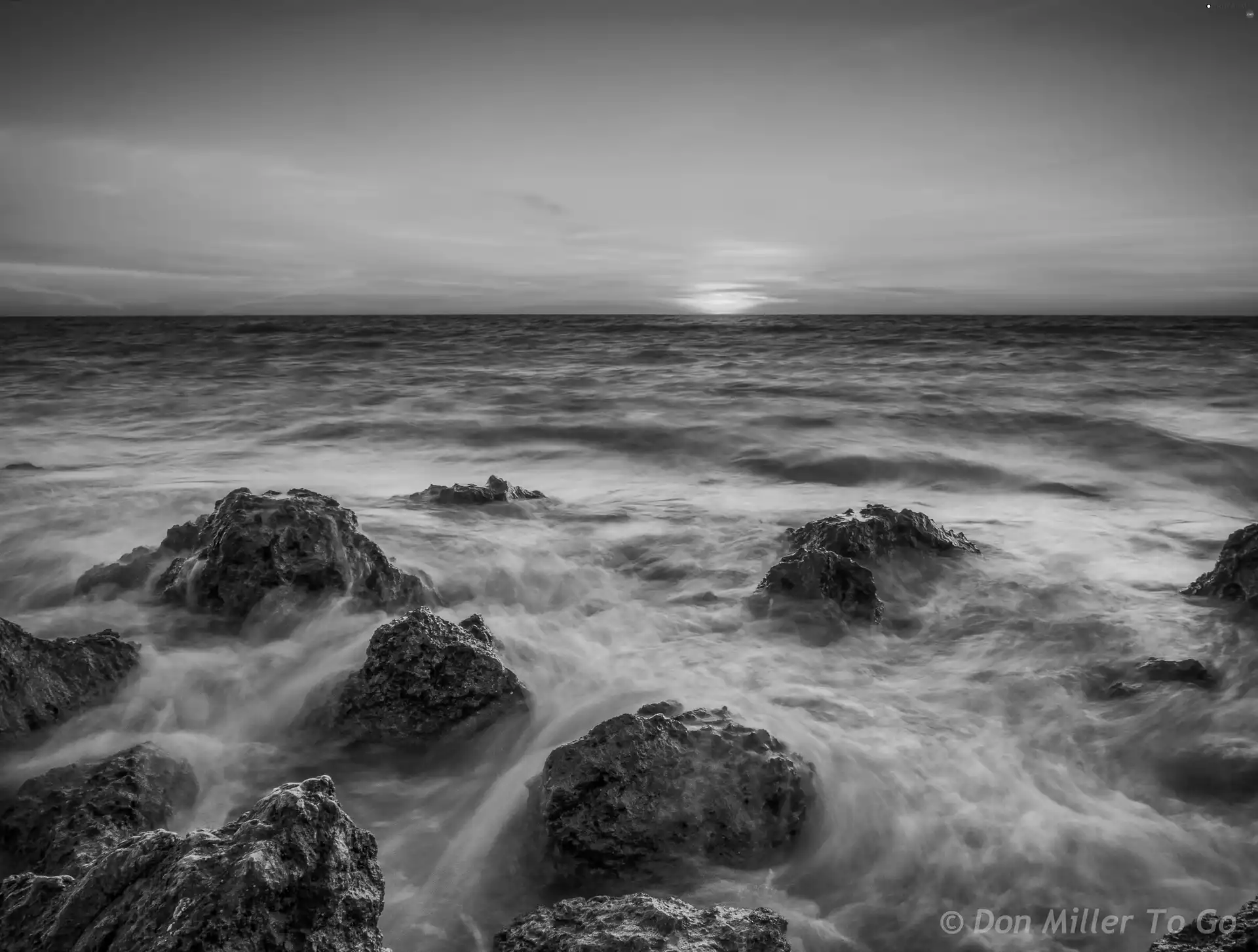 Great Sunsets, sea, Stones