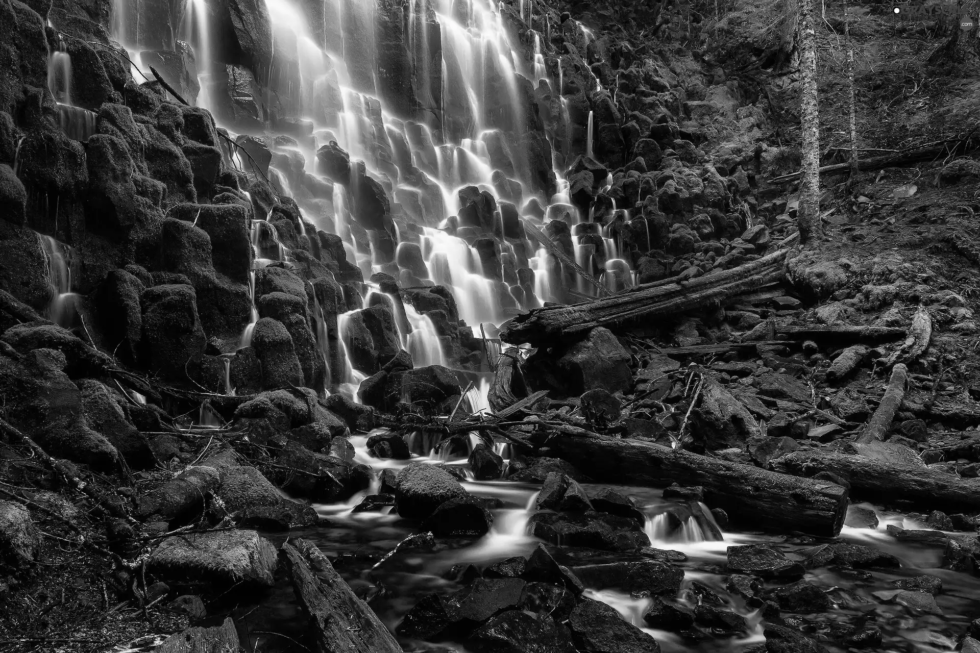 waterfall, Stones