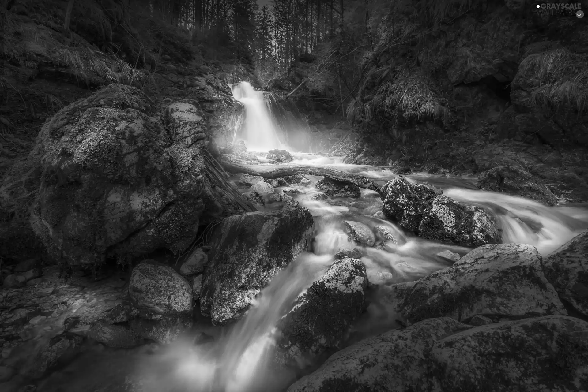 waterfall, Stones