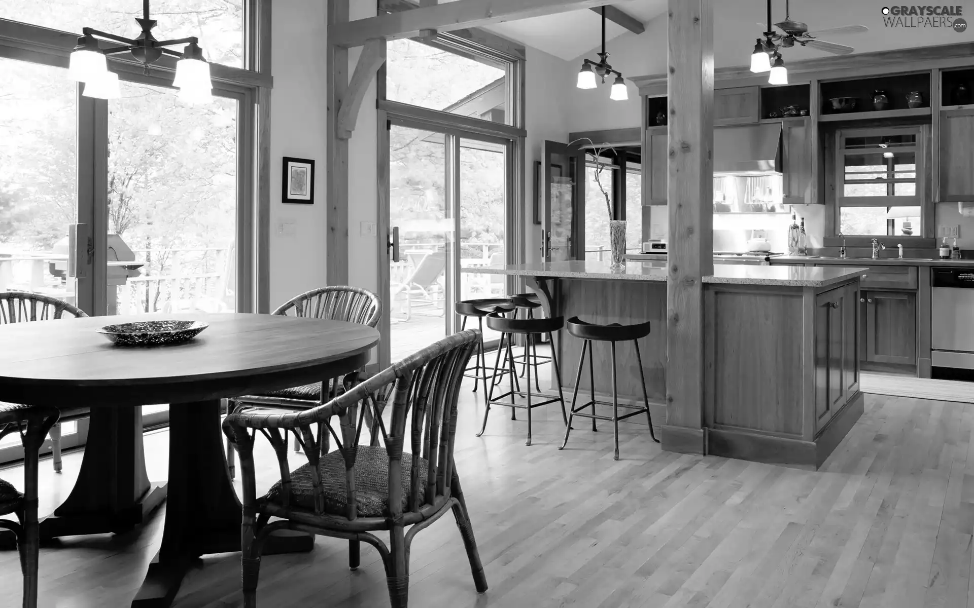 Stool, Windows, decor, table, wooden