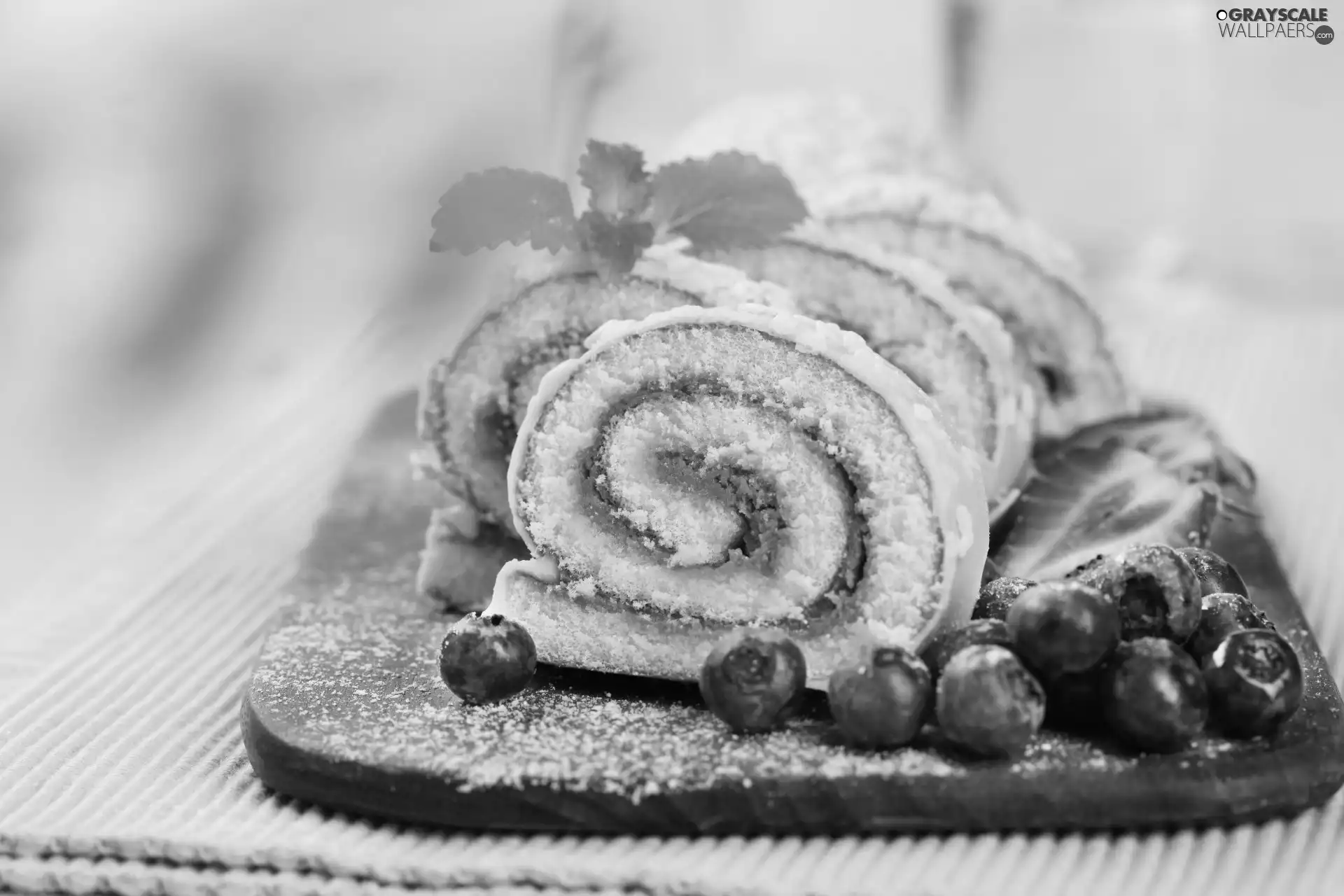 cake, blueberries, strawberries, collar