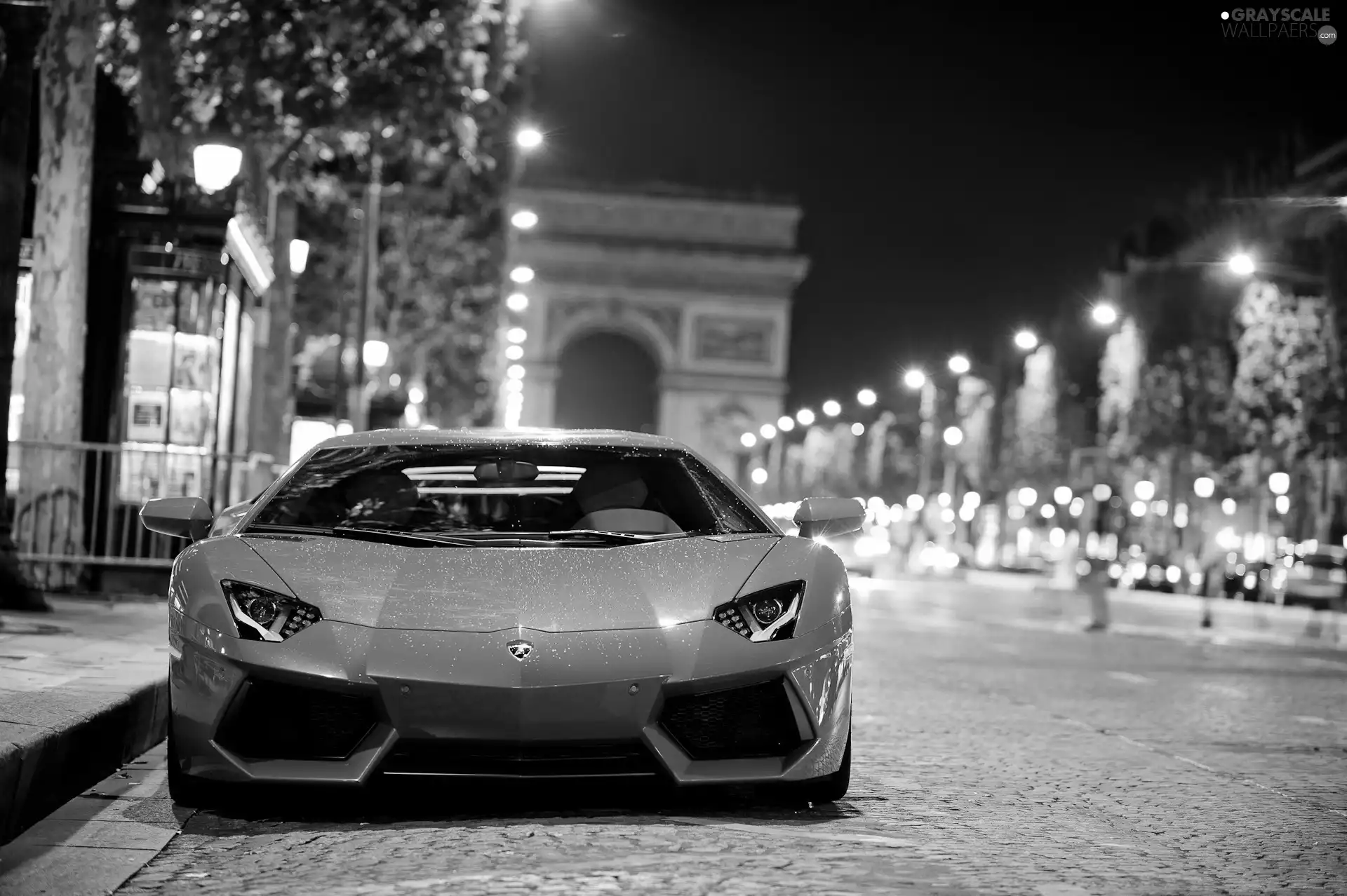 Street, Orange, Lamborghini