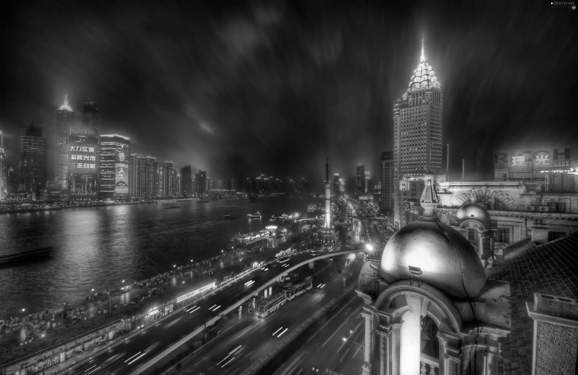 City at Night, Rain, Street