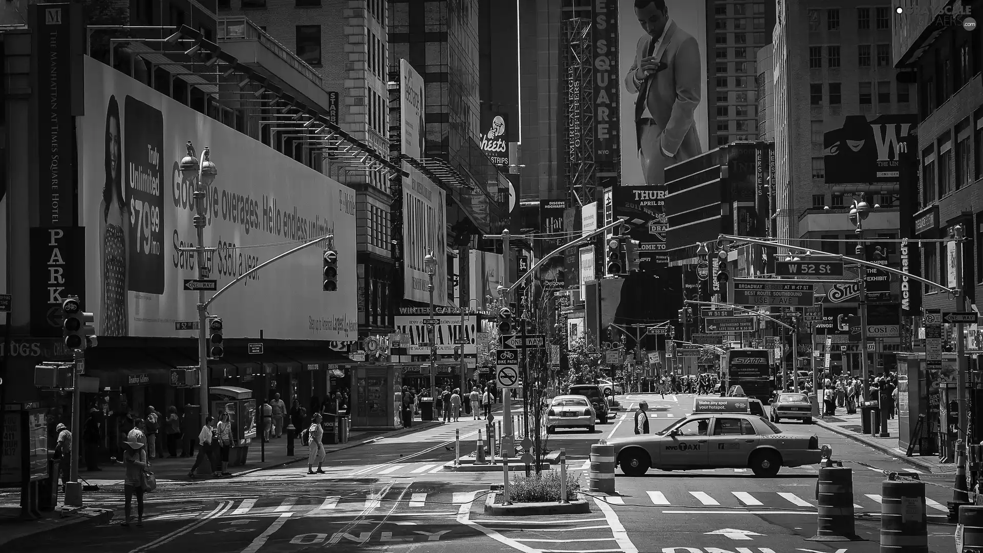 cars, buildings, New York, Street, The United States