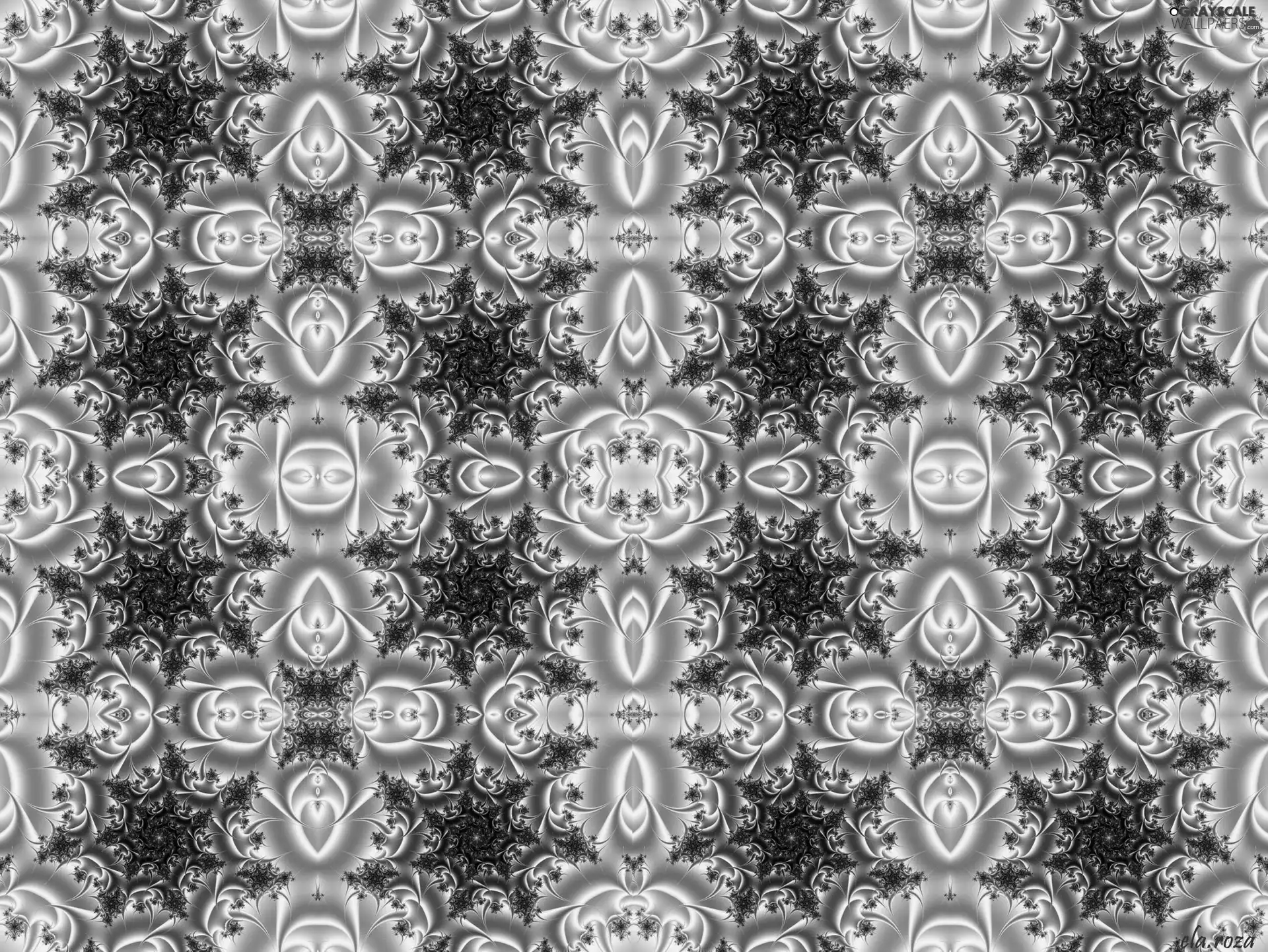 Stylists, fractals, spirals, Golden, Black