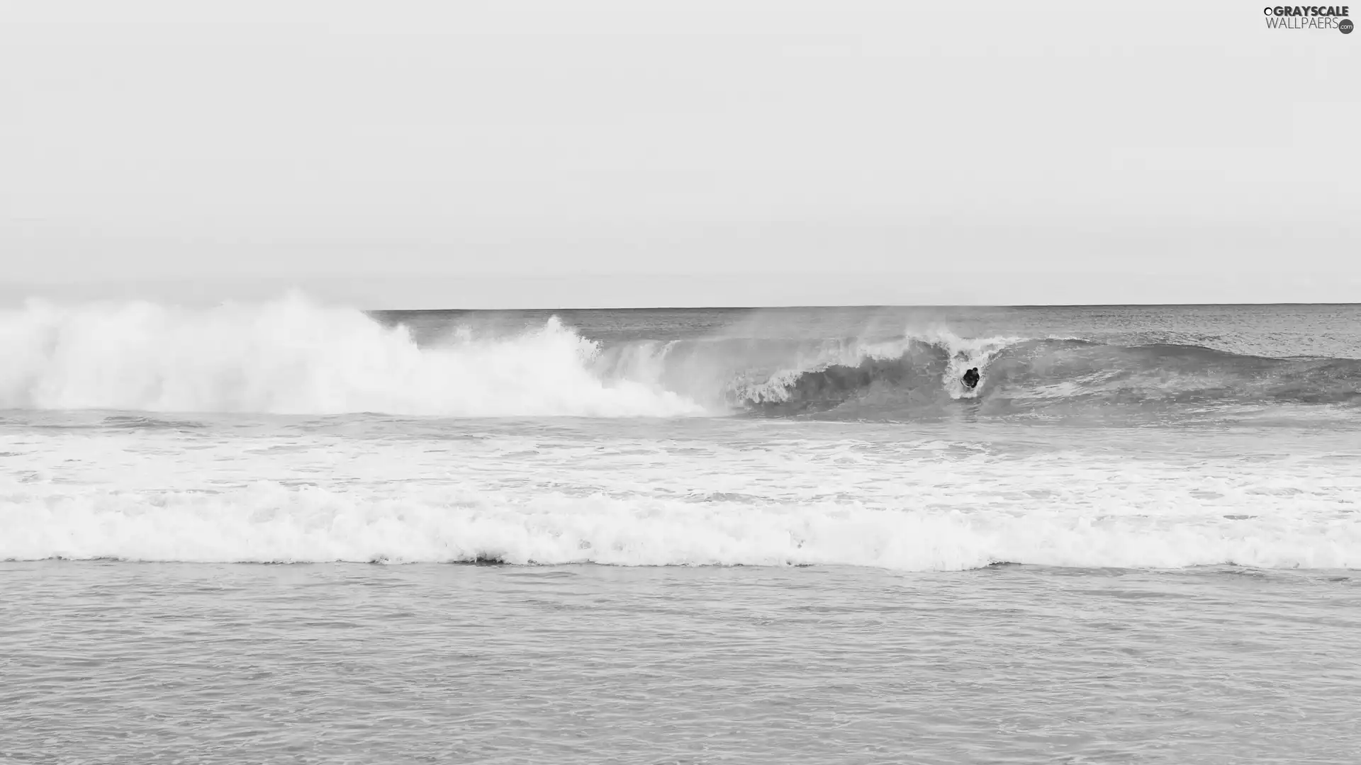 summer, sea, Waves