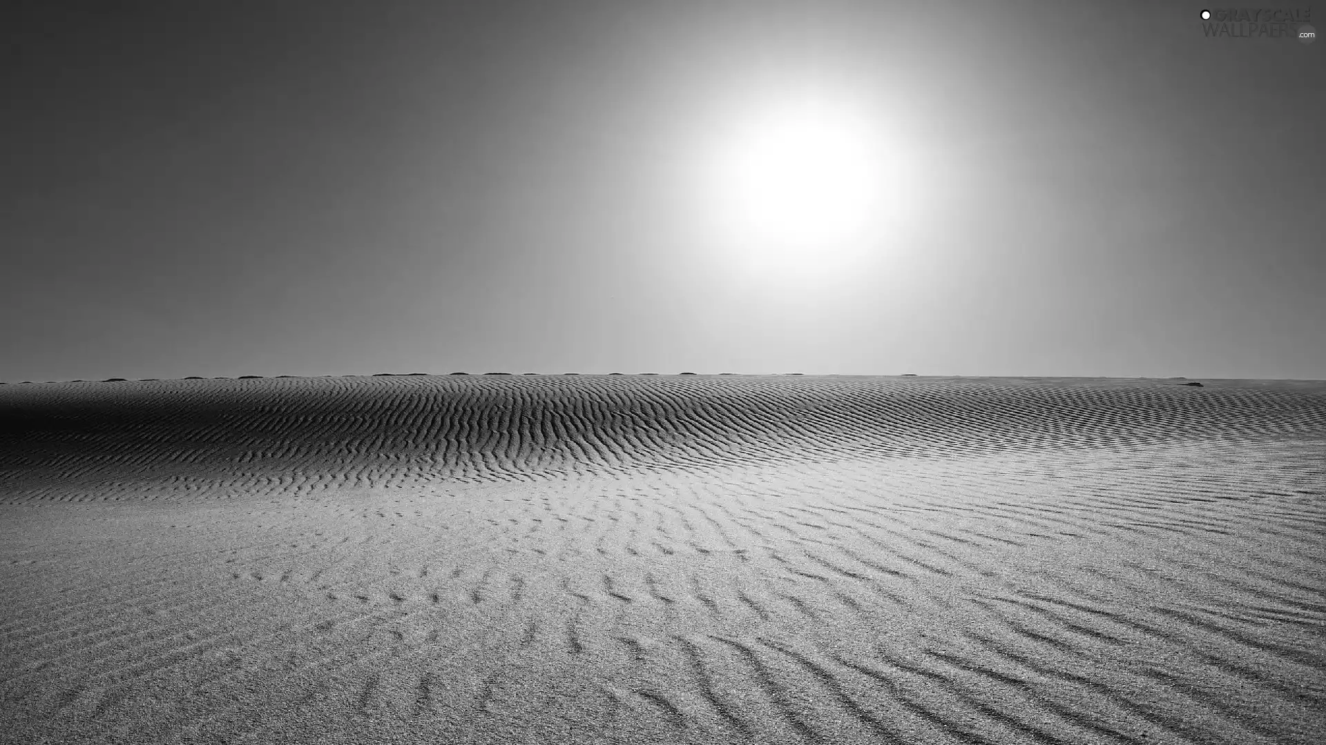 Desert, Sky, sun, horizon