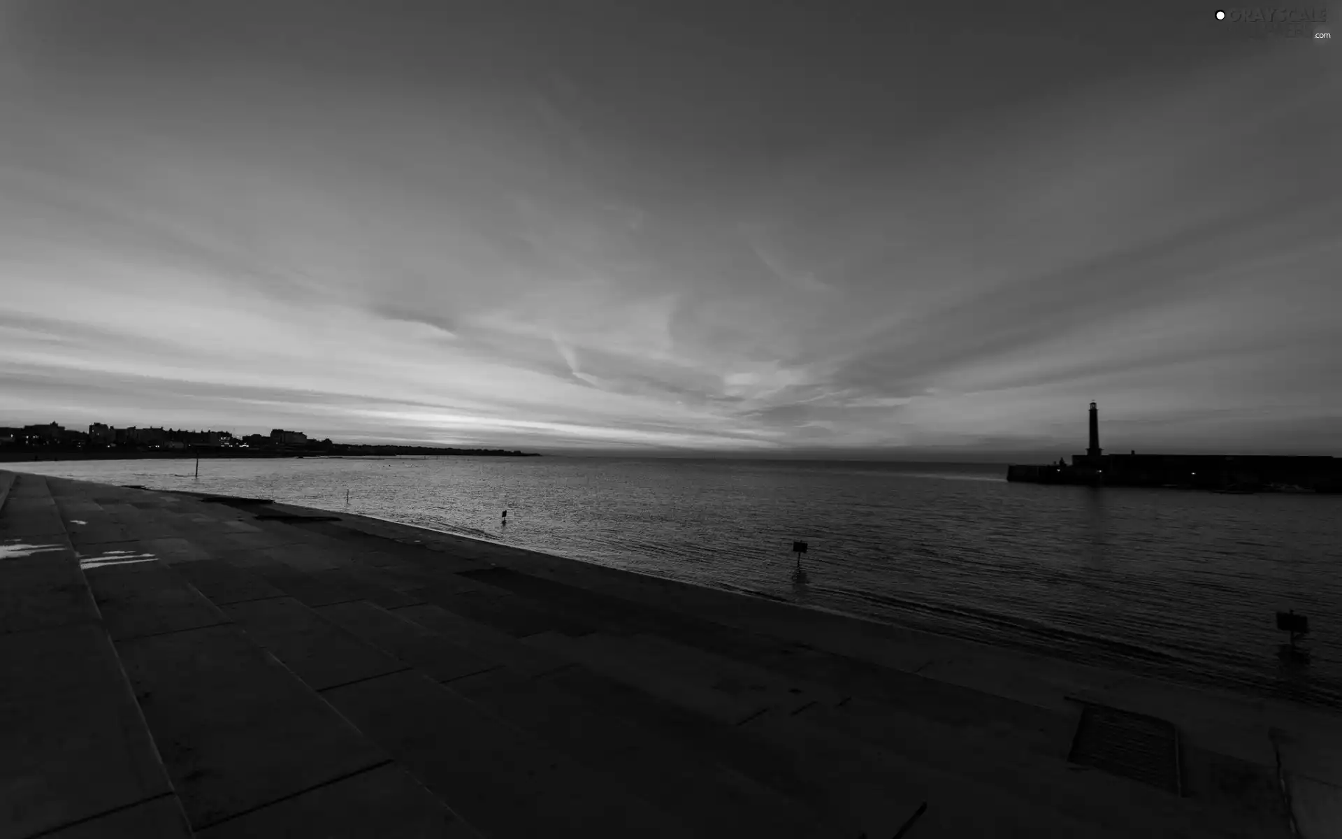 maritime, Coast, sun, horizon, west, Lighthouse