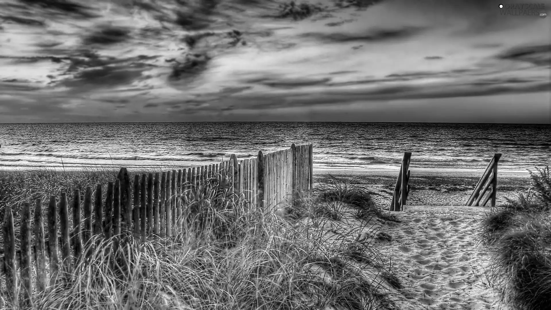 sun, Hurdle, Beaches, west, sea