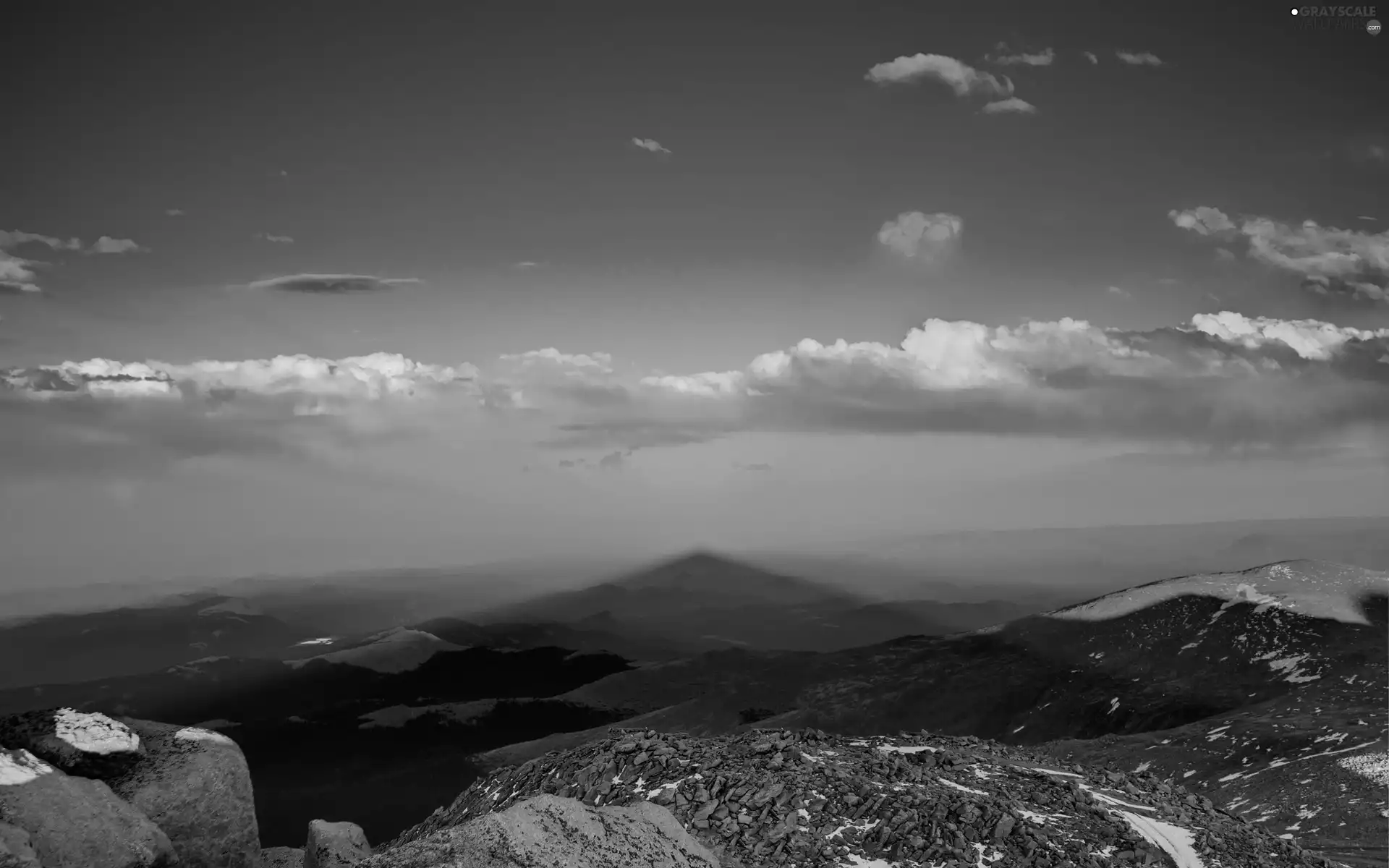 ligh, clouds, flash, Przebijające, Mountains, sun, luminosity