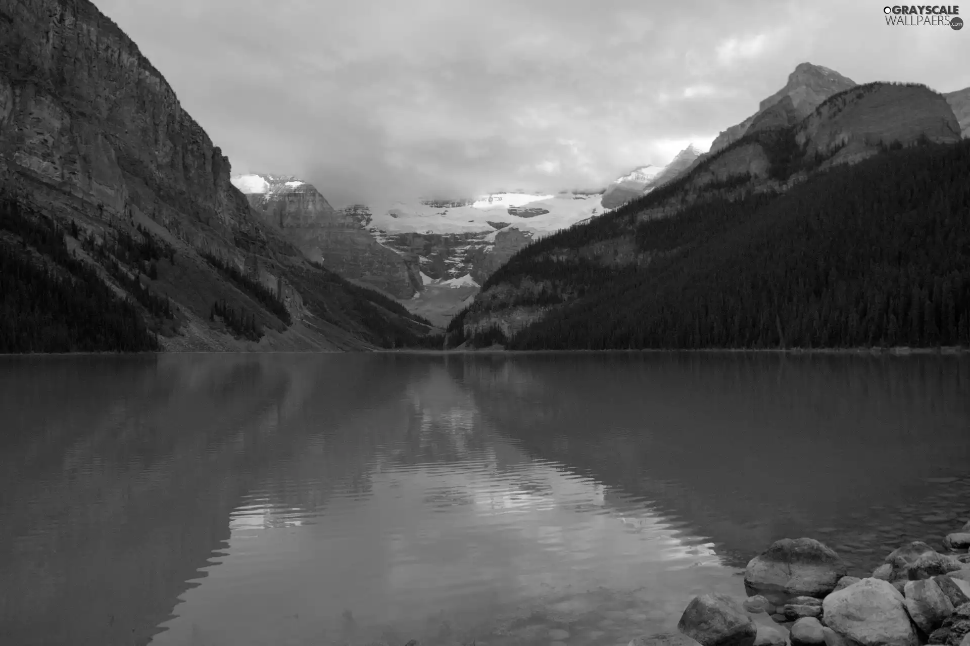 Mountains, west, sun, lake