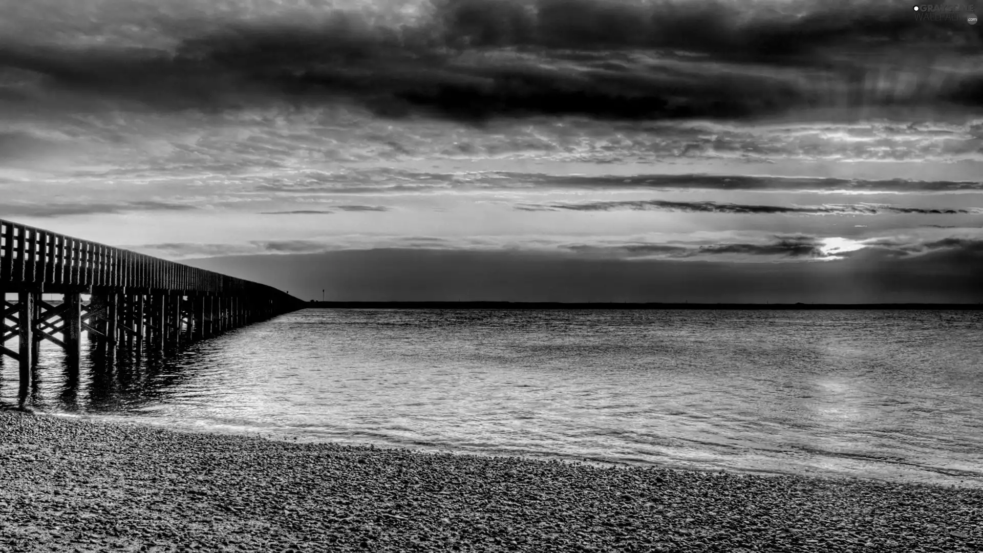 Beaches, sea, sun, pier, west, rocky