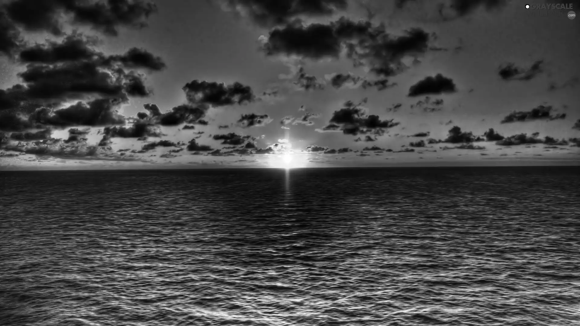 clouds, sea, sun, rays, west, Waves