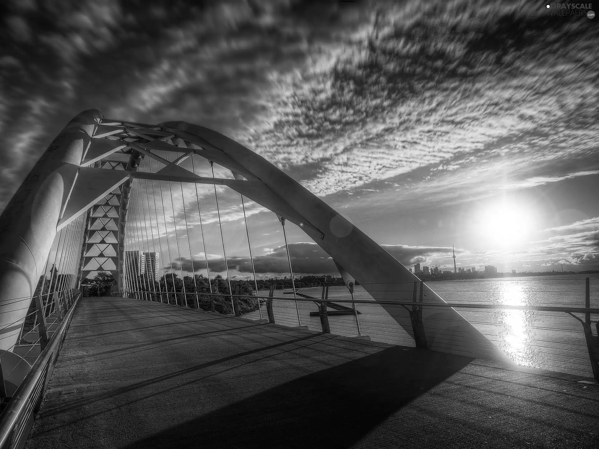 Toronto, Canada, River, sun, bridge