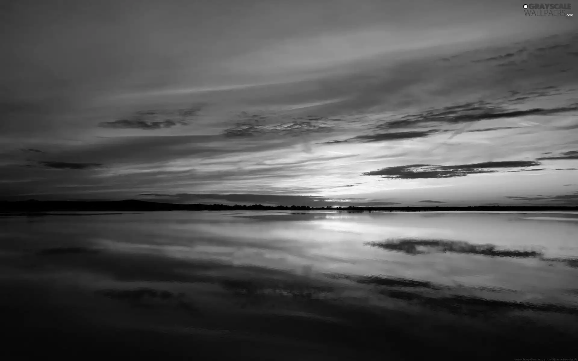 sun, lake, west