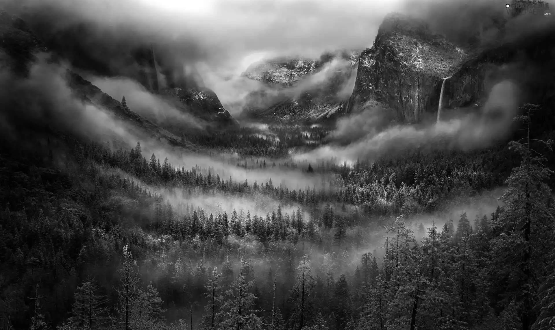 Sunrise, Mountains, Fog