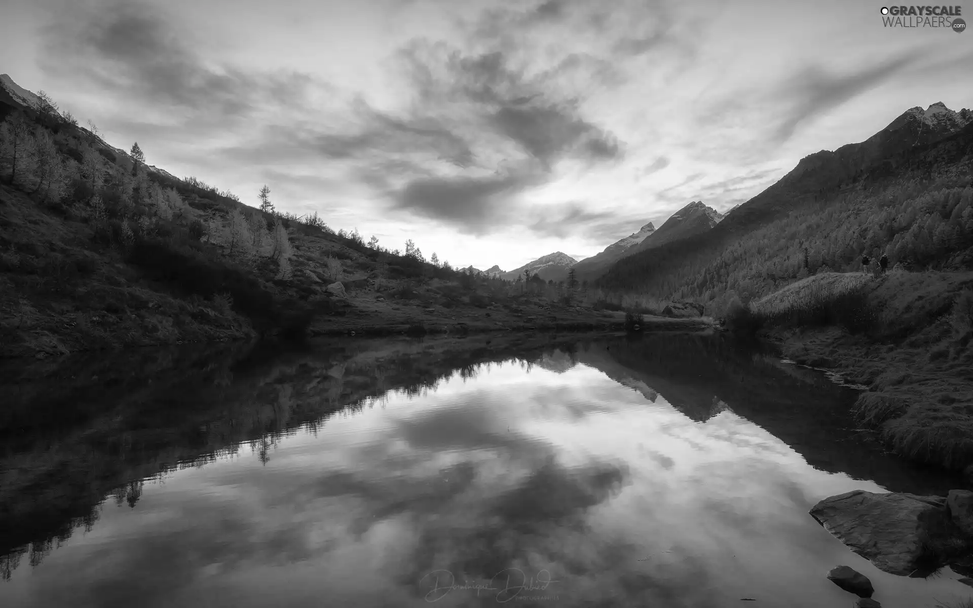 trees, River, autumn, forest, Mountains, viewes, Great Sunsets