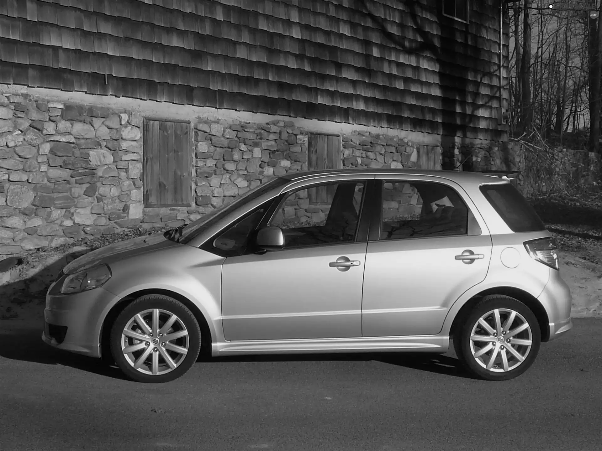 Hatchback, Silver, Suzuki SX4