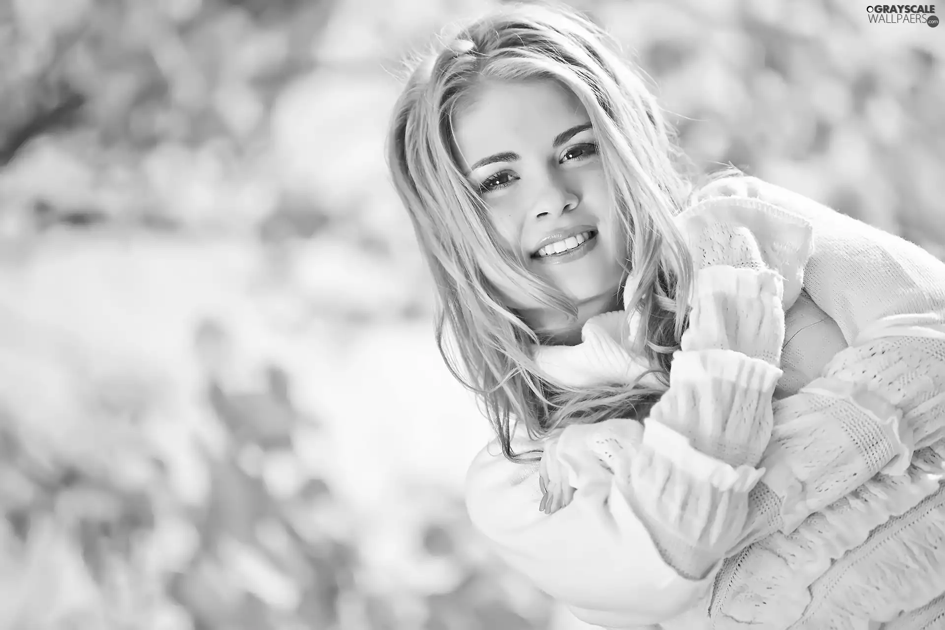 Sweater, mode, Smile, White, Blonde