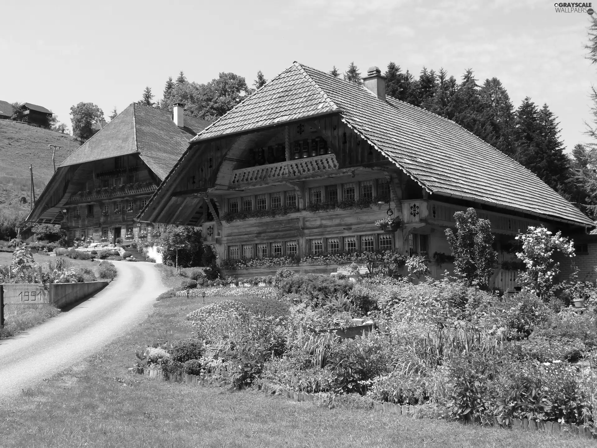 Switzerland, house, Garden