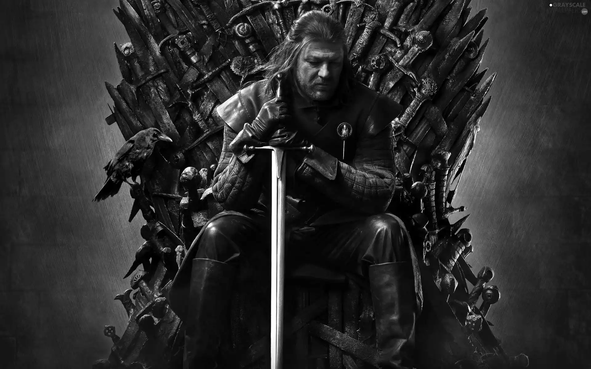 sword, Crow, Game of Thrones, Game Of Thrones, Sean Bean